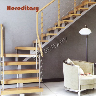 Wooden Handrail Staircase, Keel Staircase, Space-Saving Staircase